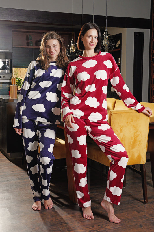 بيجامة قطيفة ناعم