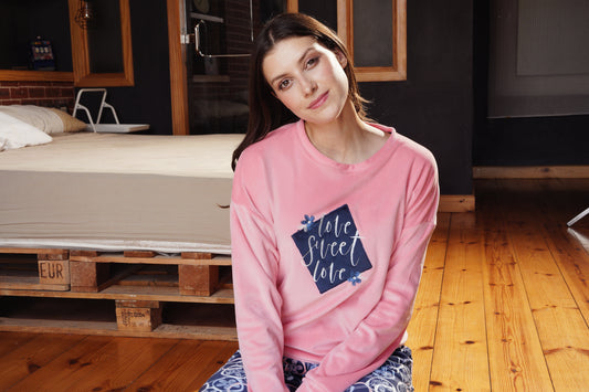 بيجامة قطيفة ناعم