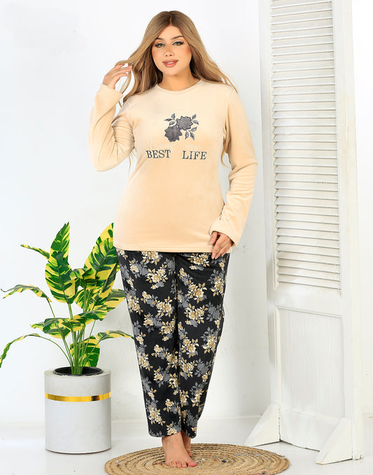 بيجامه قطيفه ناعم BIG SIZE