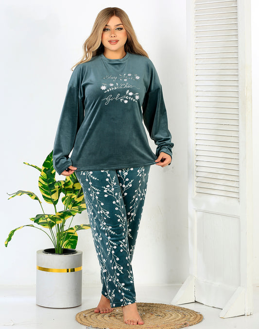 بيجامه قطيفه ناعم BIG SIZE