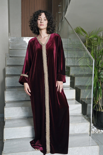 جلابيه FREE SIZE مخمل ناعم