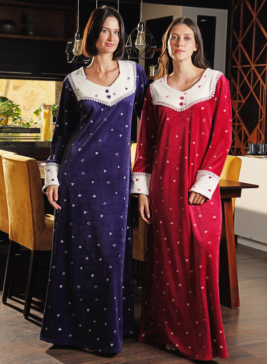 جلابية قطيفة ناعم