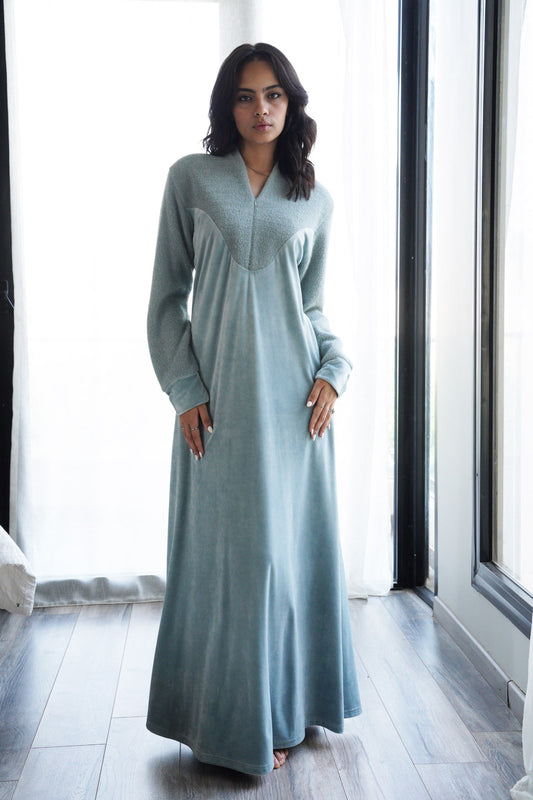 جلابية قطيفة ناعم