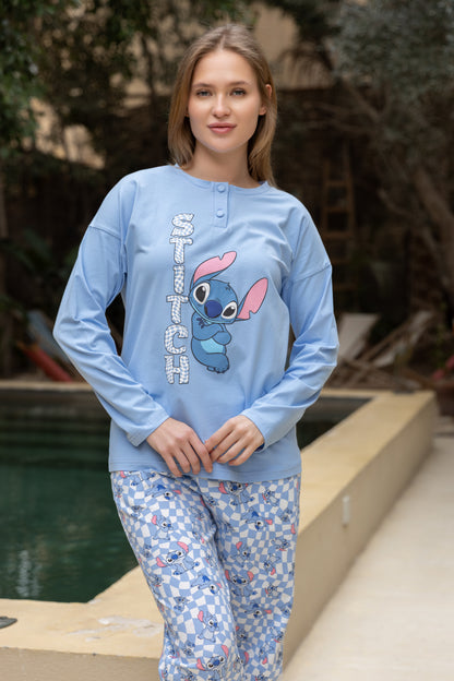 بيجامة حريمي قطن ليكرا