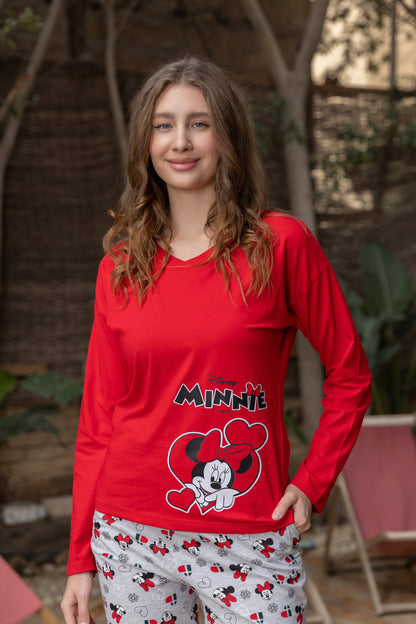 بيجامة حريمي قطن ليكرا