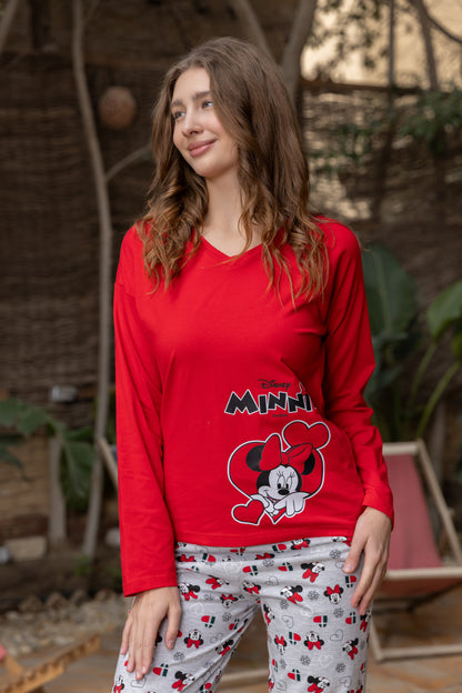 بيجامة حريمي قطن ليكرا